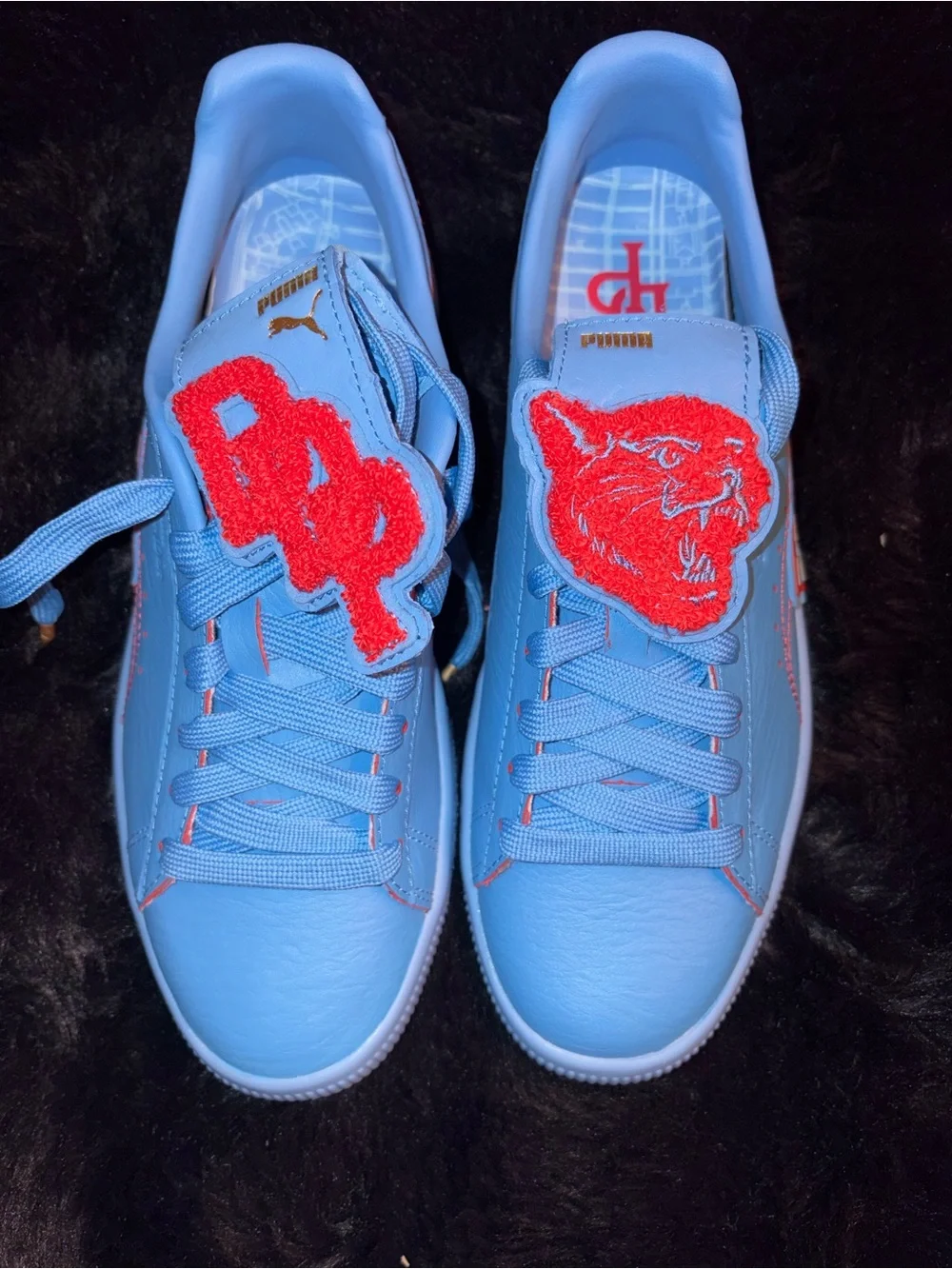 PUMA x Dapper Dan Clyde Post Game Runway Harlem Blue Sneakers Men’s 6.5